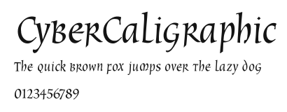 CyberCaligraphic Preview