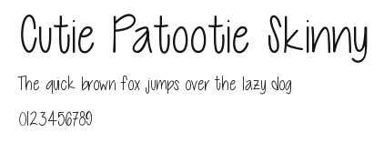 Cutie Patootie Skinny Preview