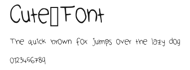 Cute_Font Preview