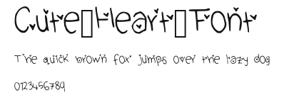 Cute_Heart_Font Preview