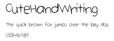 CuteHandWriting Preview