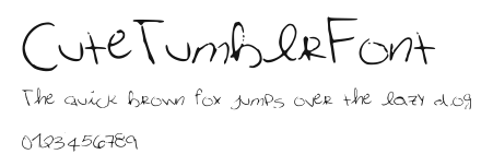 CuteTumblrFont Preview