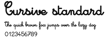 Cursive standard Preview
