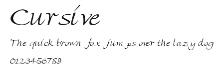 Cursive Preview