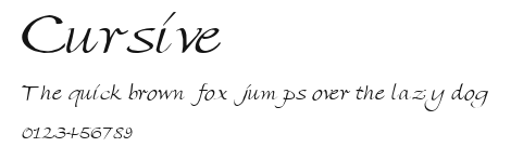 Cursive Preview