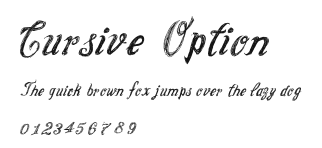 Cursive Option Preview