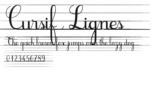 Cursif & Lignes Preview