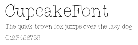 CupcakeFont Preview
