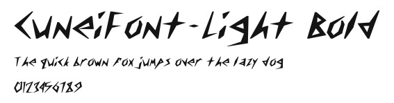 CuneiFont-Light Bold Preview