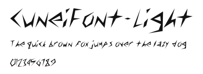 CuneiFont-Light Preview