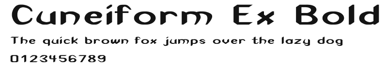 Cuneiform Ex Bold Preview