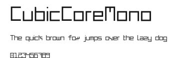 CubicCoreMono Preview