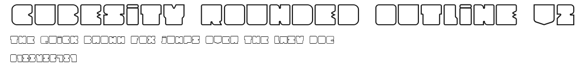 Cubesity Rounded Outline v2 Preview