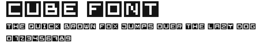Cube Font Preview
