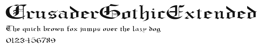 CrusaderGothicExtended Preview
