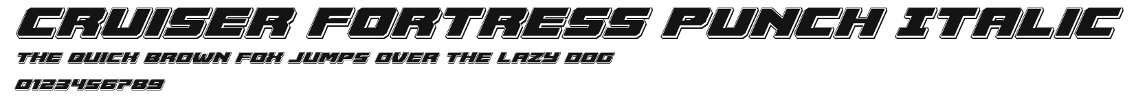 Cruiser Fortress Punch Italic Preview