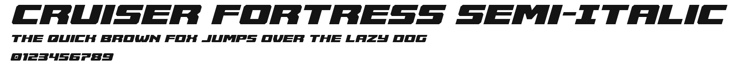 Cruiser Fortress Semi-Italic Preview