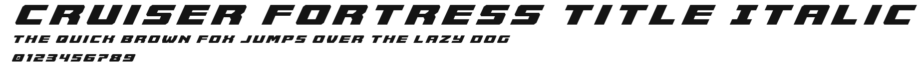 Cruiser Fortress Title Italic Preview