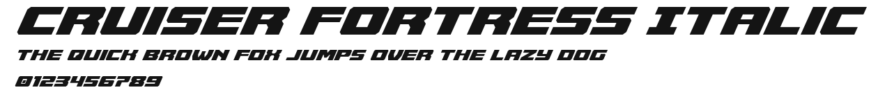 Cruiser Fortress Italic Preview