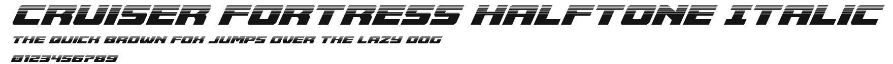 Cruiser Fortress Halftone Italic Preview