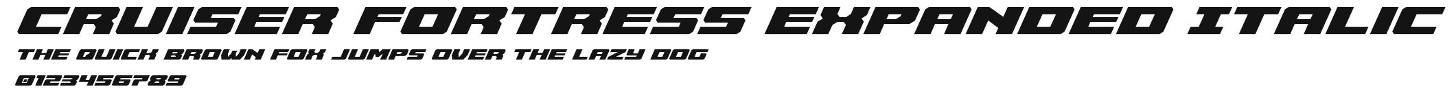 Cruiser Fortress Expanded Italic Preview