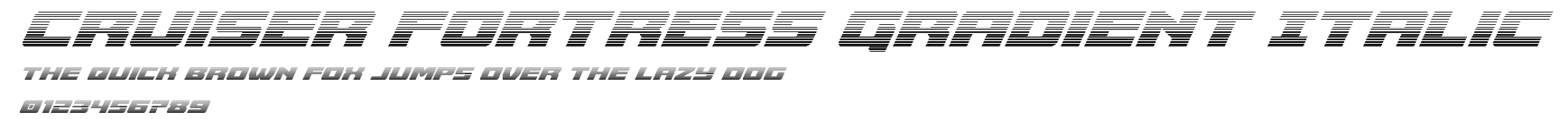 Cruiser Fortress Gradient Italic Preview