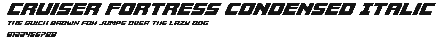 Cruiser Fortress Condensed Italic Preview