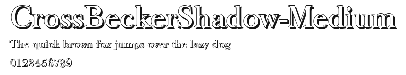CrossBeckerShadow-Medium Preview