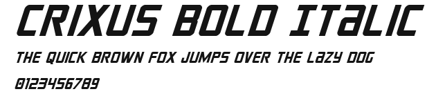 Crixus Bold Italic Preview