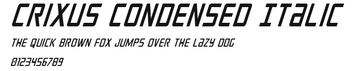 Crixus Condensed Italic Preview