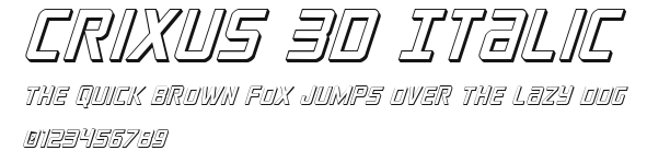Crixus 3D Italic Preview