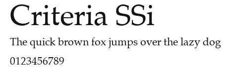 Criteria SSi Preview