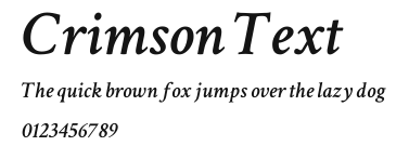 Crimson Text Preview