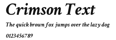 Crimson Text Preview