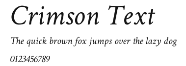 Crimson Text Preview