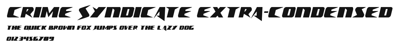 Crime Syndicate Extra-condensed Preview