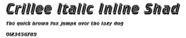 Crillee Italic Inline Shad Preview