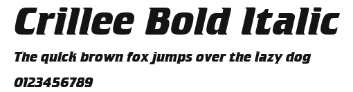 Crillee Bold Italic Preview