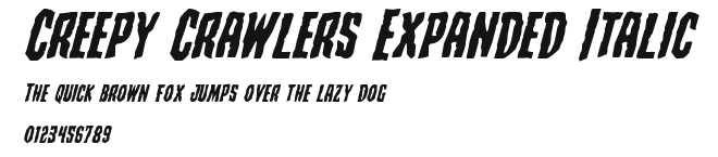 Creepy Crawlers Expanded Italic Preview