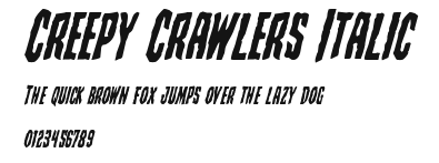 Creepy Crawlers Italic Preview
