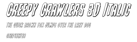 Creepy Crawlers 3D Italic Preview