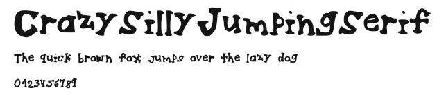 CrazySillyJumpingSerif Preview
