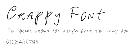 Crappy Font Preview