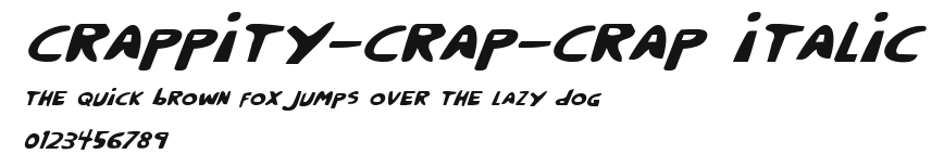 Crappity-Crap-Crap Italic Preview
