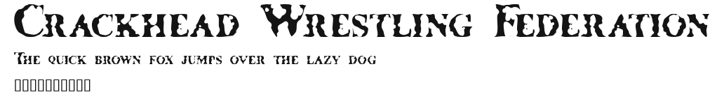 Crackhead Wrestling Federation Preview