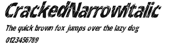 CrackedNarrowItalic Preview