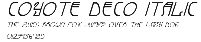 Coyote Deco Italic Preview