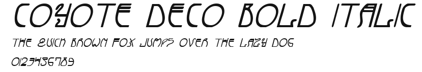 Coyote Deco Bold Italic Preview
