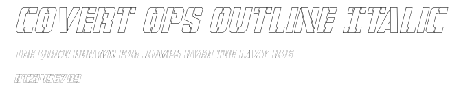Covert Ops Outline Italic Preview
