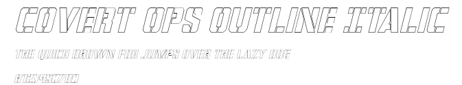 Covert Ops Outline Italic Preview